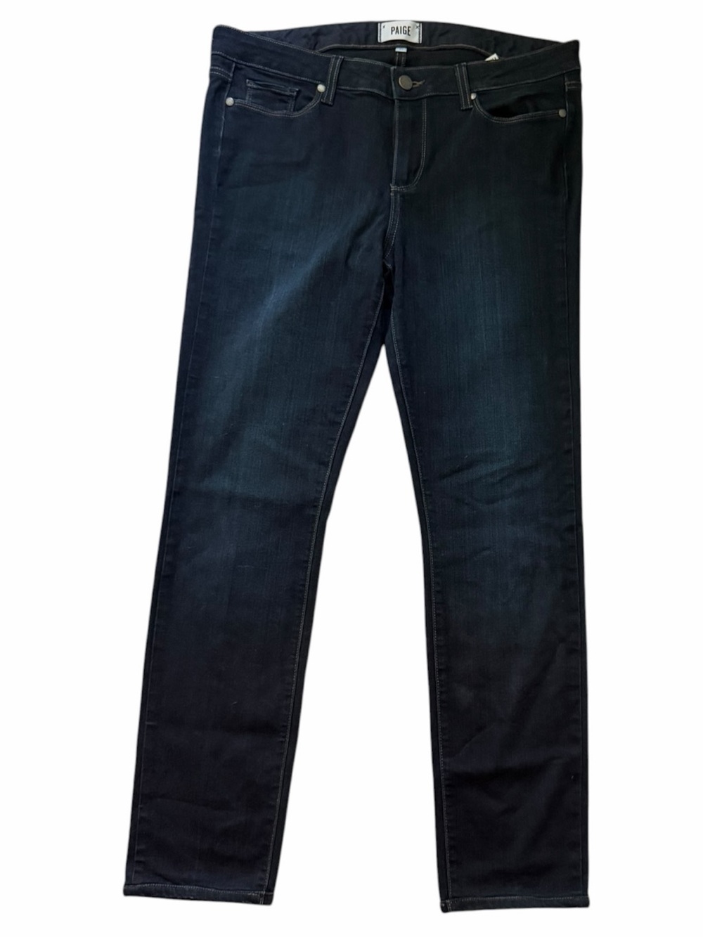 Women's PAIGE Skyline Skinny Jeans Size 32 Dark Blue